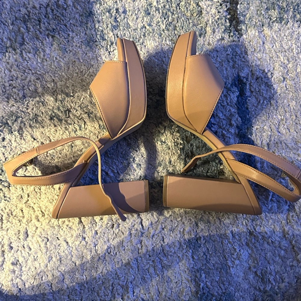 47. Tan Platform Heels - image 3